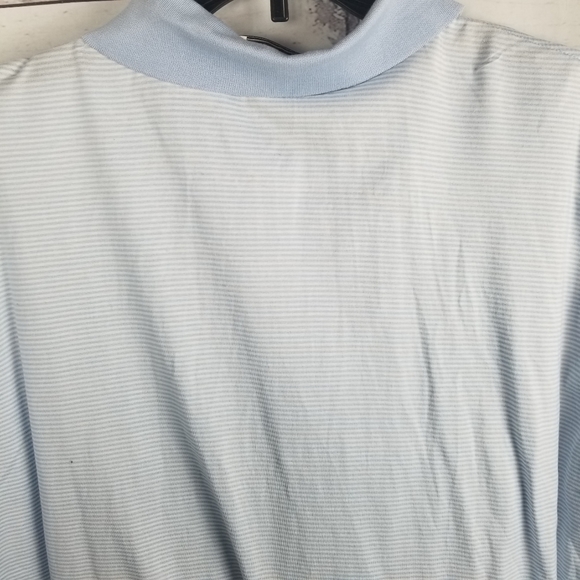 Peter Millar Striped Polo Blue White Mens Large - Picture 5 of 5